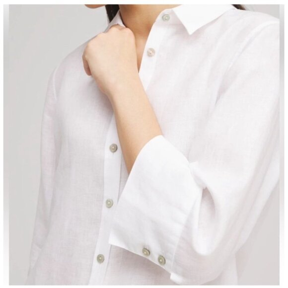 Chicos Women's Sz XL No Iron 100% Linen 3/4 Sleeve Shirt - Picture 10 of 10